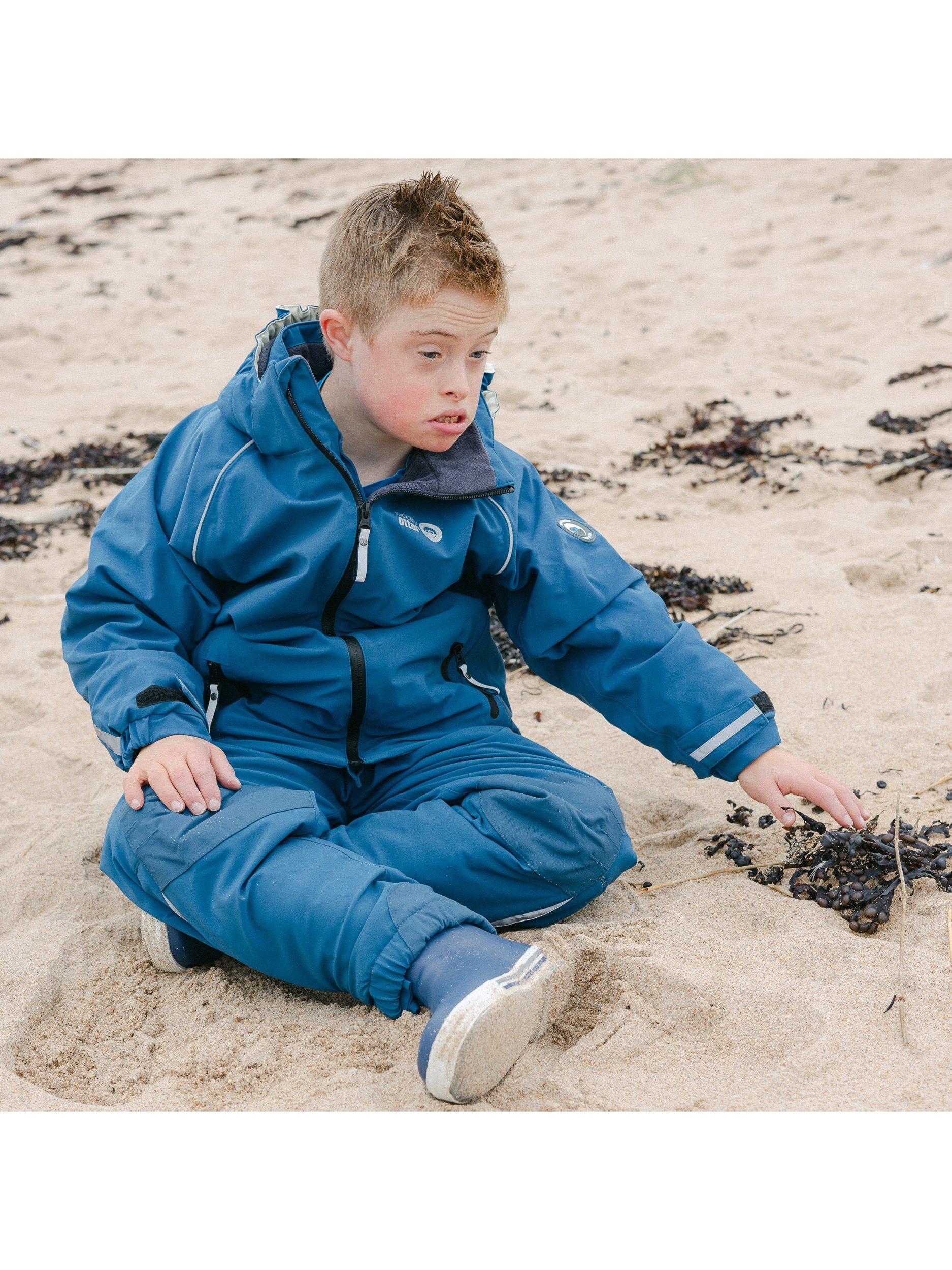 Product image 7 of 8, which shows Spotty Otter Kids' Patrol Insulated Waterproof Jacket, Navy, 2-3 years