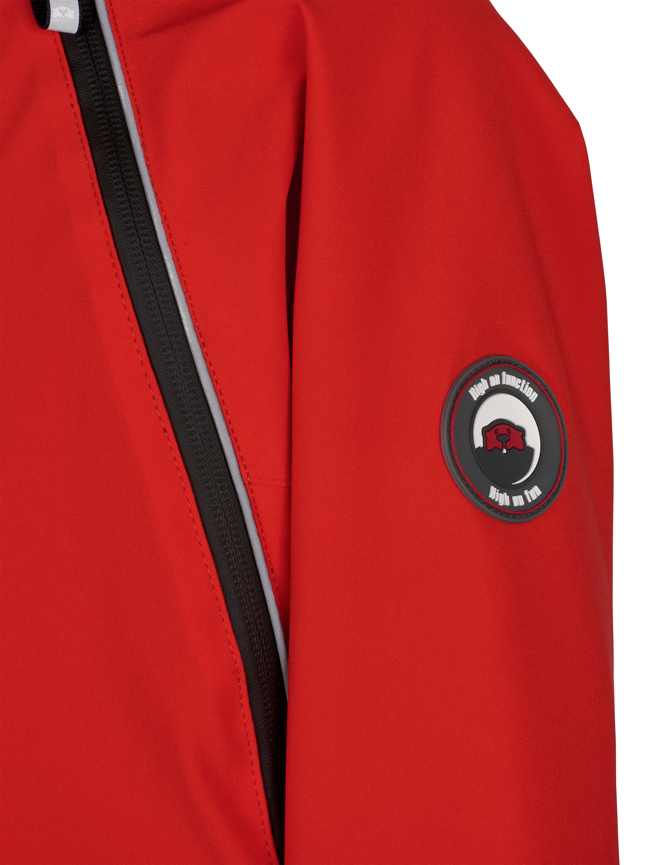 Product image 3 of 8, which shows Spotty Otter Kids' Patrol Insulated Waterproof Splashsuit, Fiery Red, 1-2 years