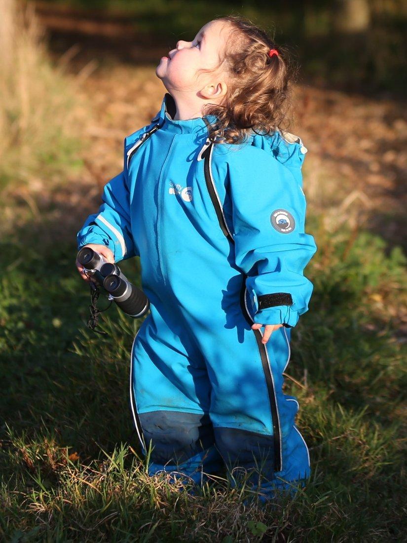 Product image 7 of 8, which shows Spotty Otter Kids' Patrol Insulated Waterproof Splashsuit, Methyl Blue, 1-2 years