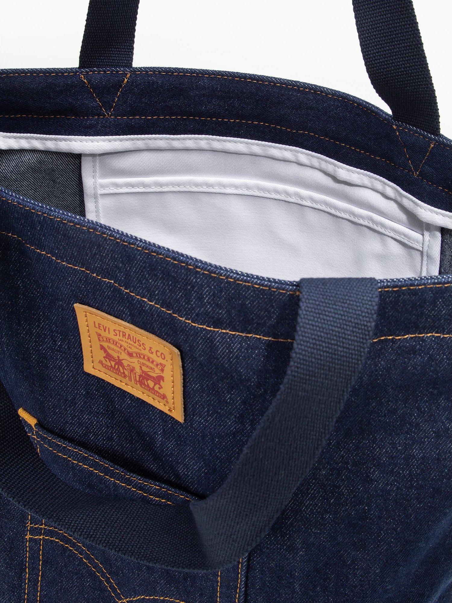Product image 3 of 3, which shows Levi's Jeans Back Pocket Tote Bag, Navy Blue