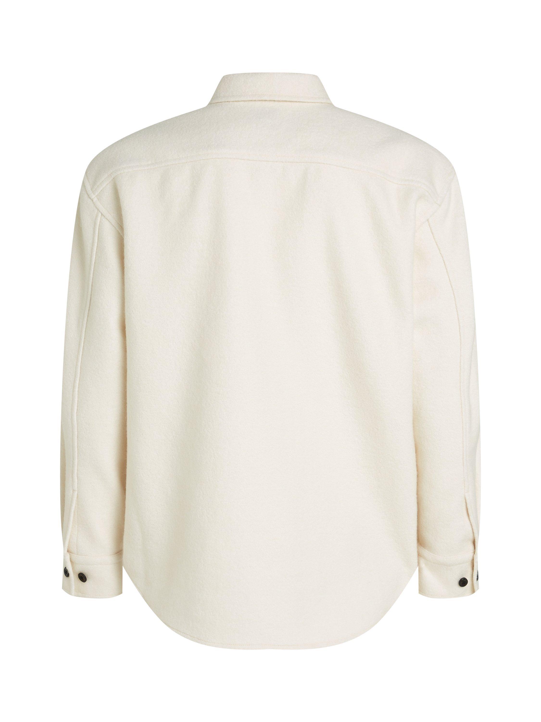 Product image 5 of 6, which shows Calvin Klein Relaxed Boucle Overshirt, Antique White, M