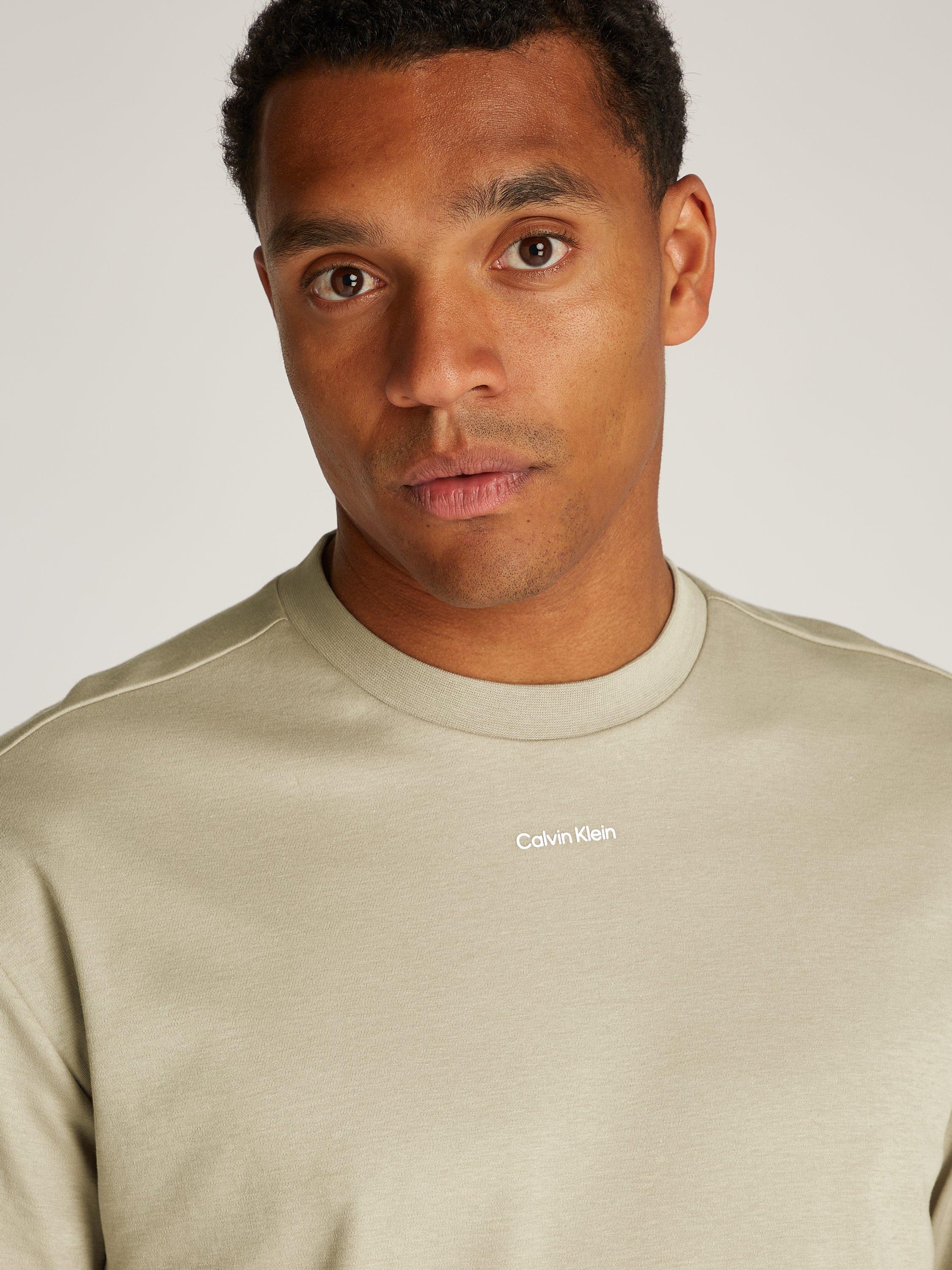 Product image 3 of 6, which shows Calvin Klein Nano Logo T-Shirt, Vintage Khaki, M