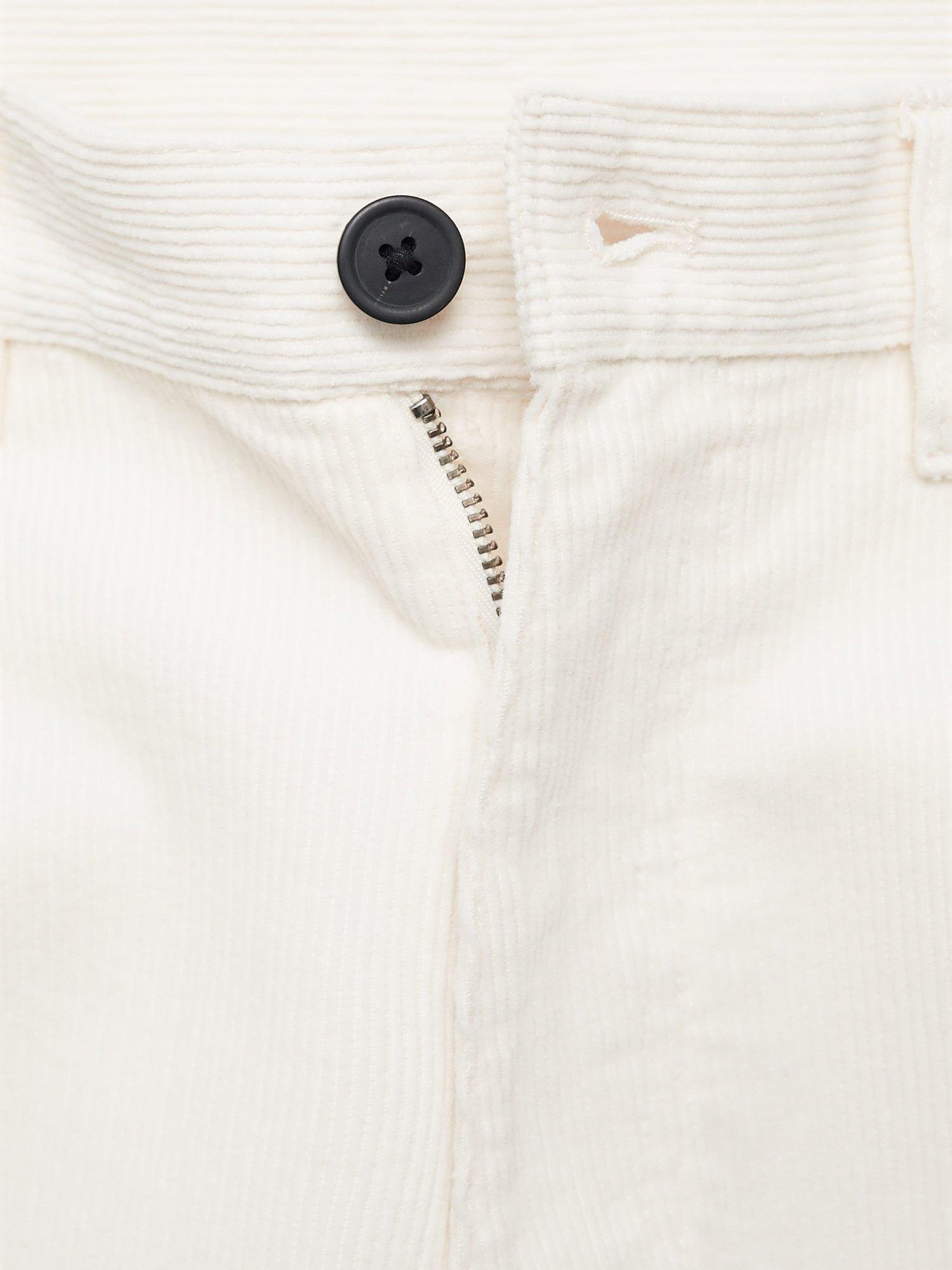 Product image 5 of 8, which shows Mango Chicago Corduroy Trousers, Natural White, 31