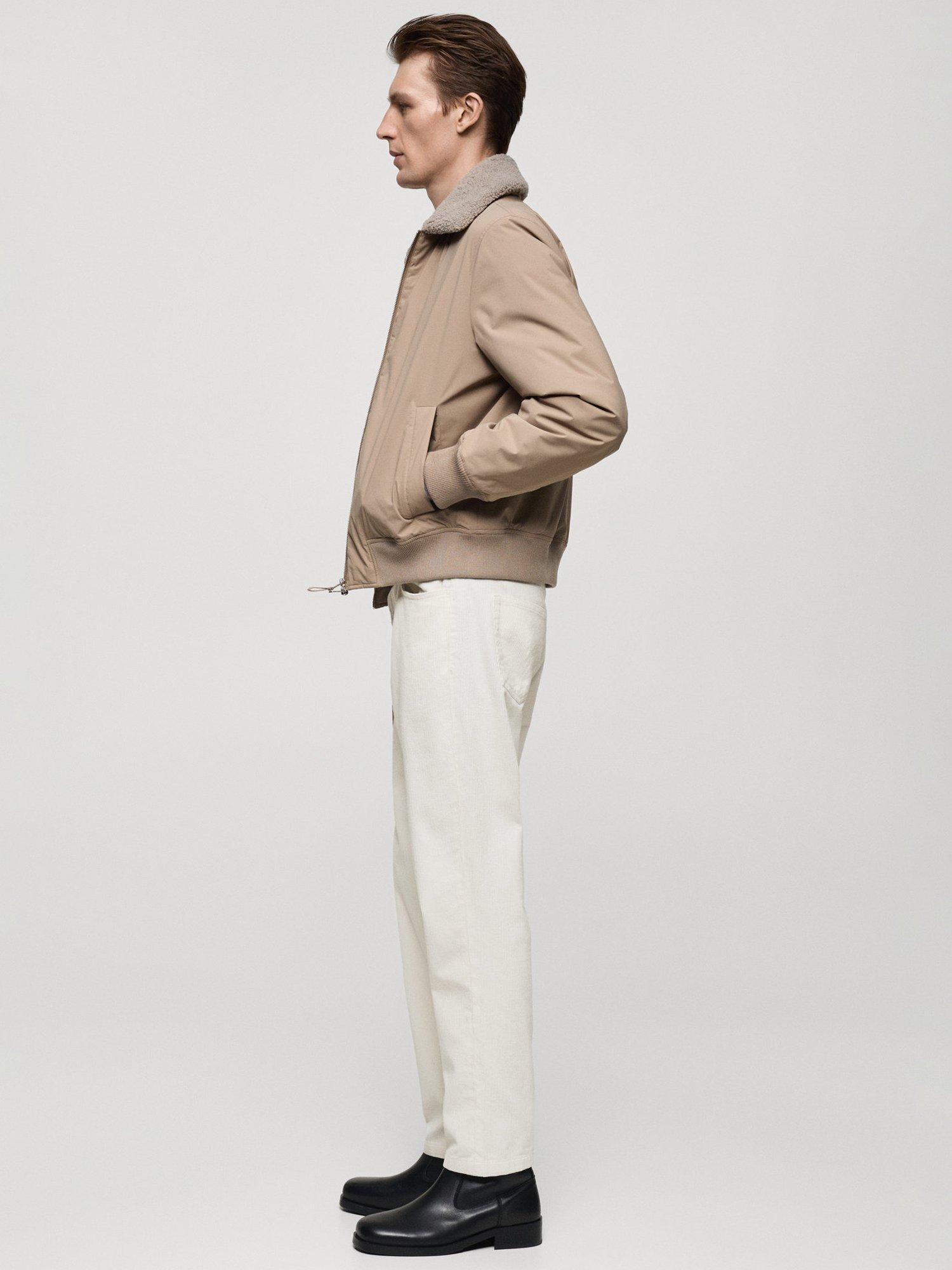 Product image 7 of 8, which shows Mango Chicago Corduroy Trousers, Natural White, 31