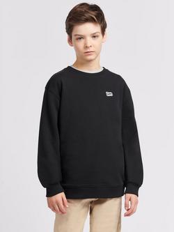 Lee Kids' Badge Crew Neck Sweatshirt, Black