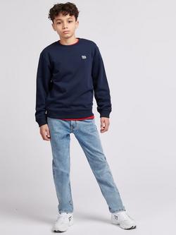 Lee Kids' Badge Crew Neck Sweatshirt, Navy Blazer - view 2, Navy Blazer