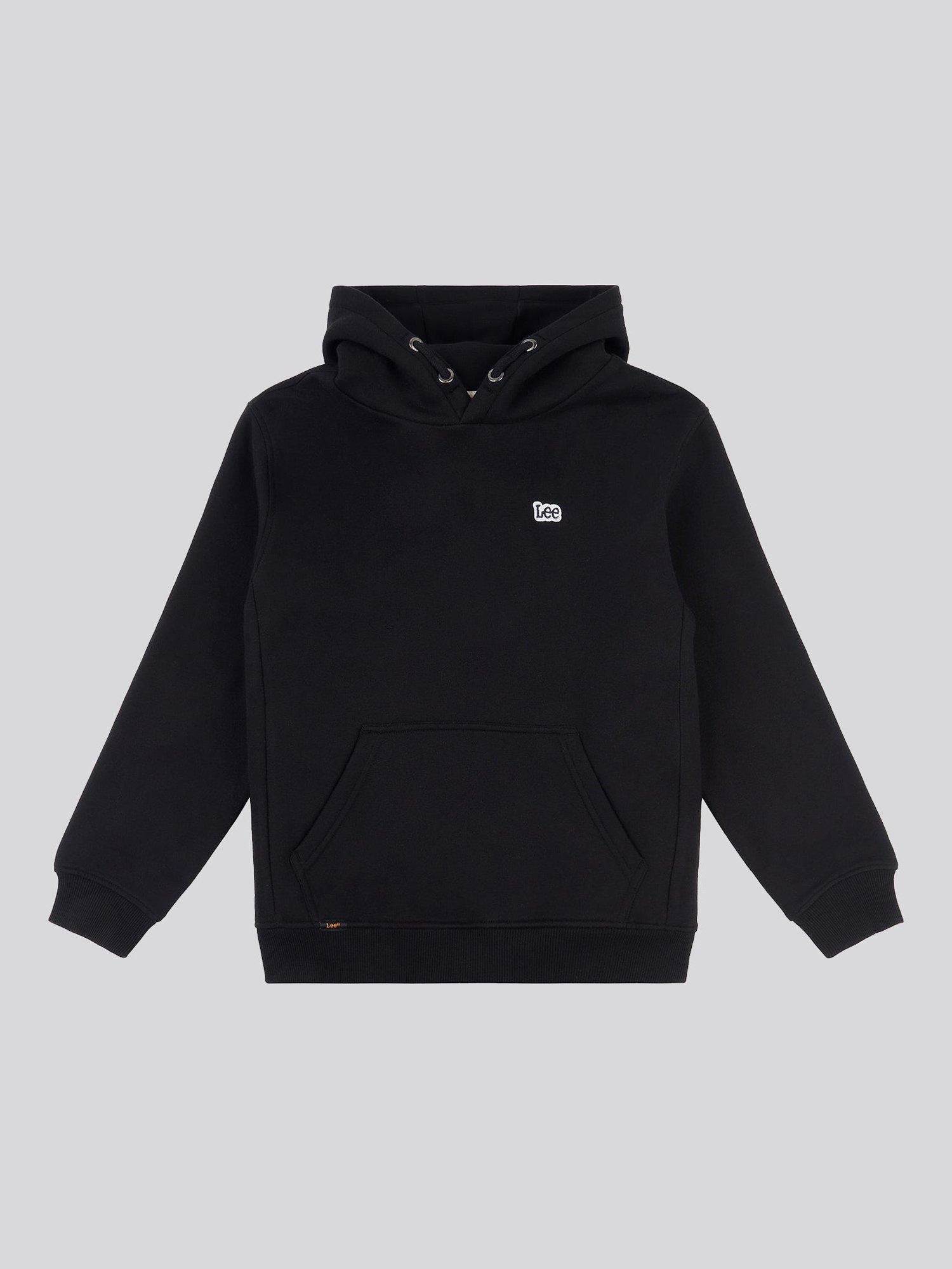 Product image 1 of 3, which shows Lee Kids' Badge Hoodie, Black, 7-8 years