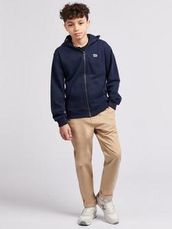 Lee Kids' Badge Zip Up Hoodie, Navy Blazer - view 2, Navy Blazer