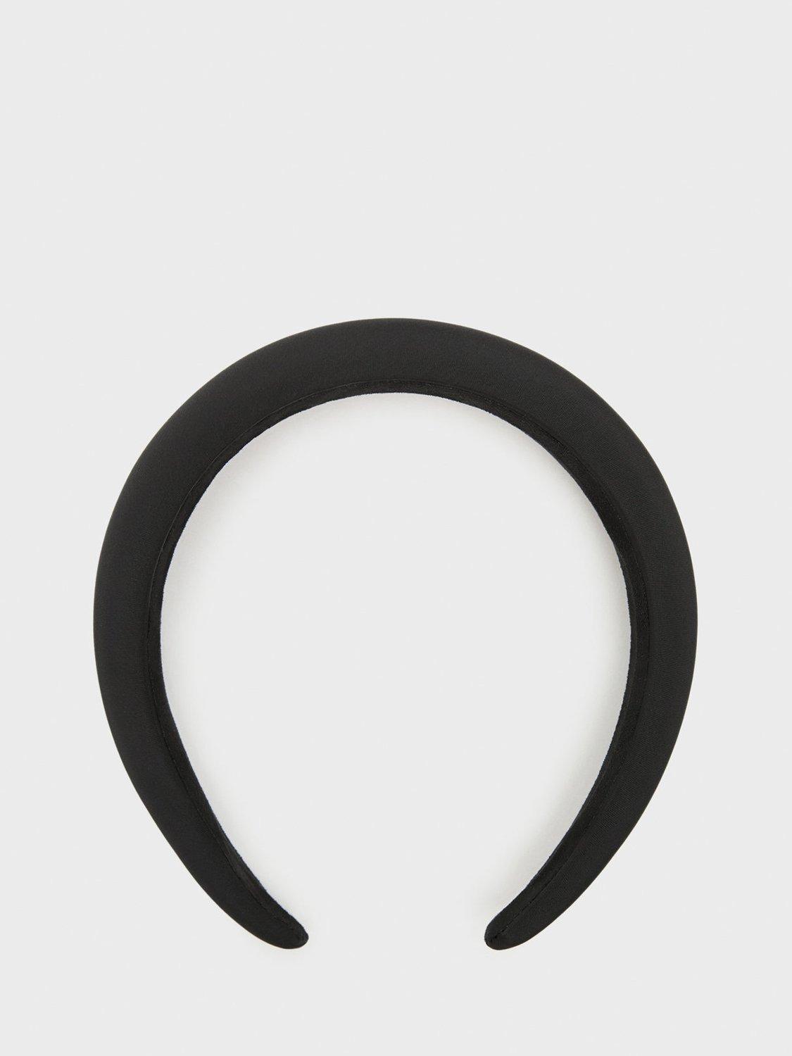 Mango Alicia Satin Headband, Black
