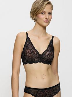 Triumph Amourette Charm N03 Non-Wired Lace Bra, Black, Black