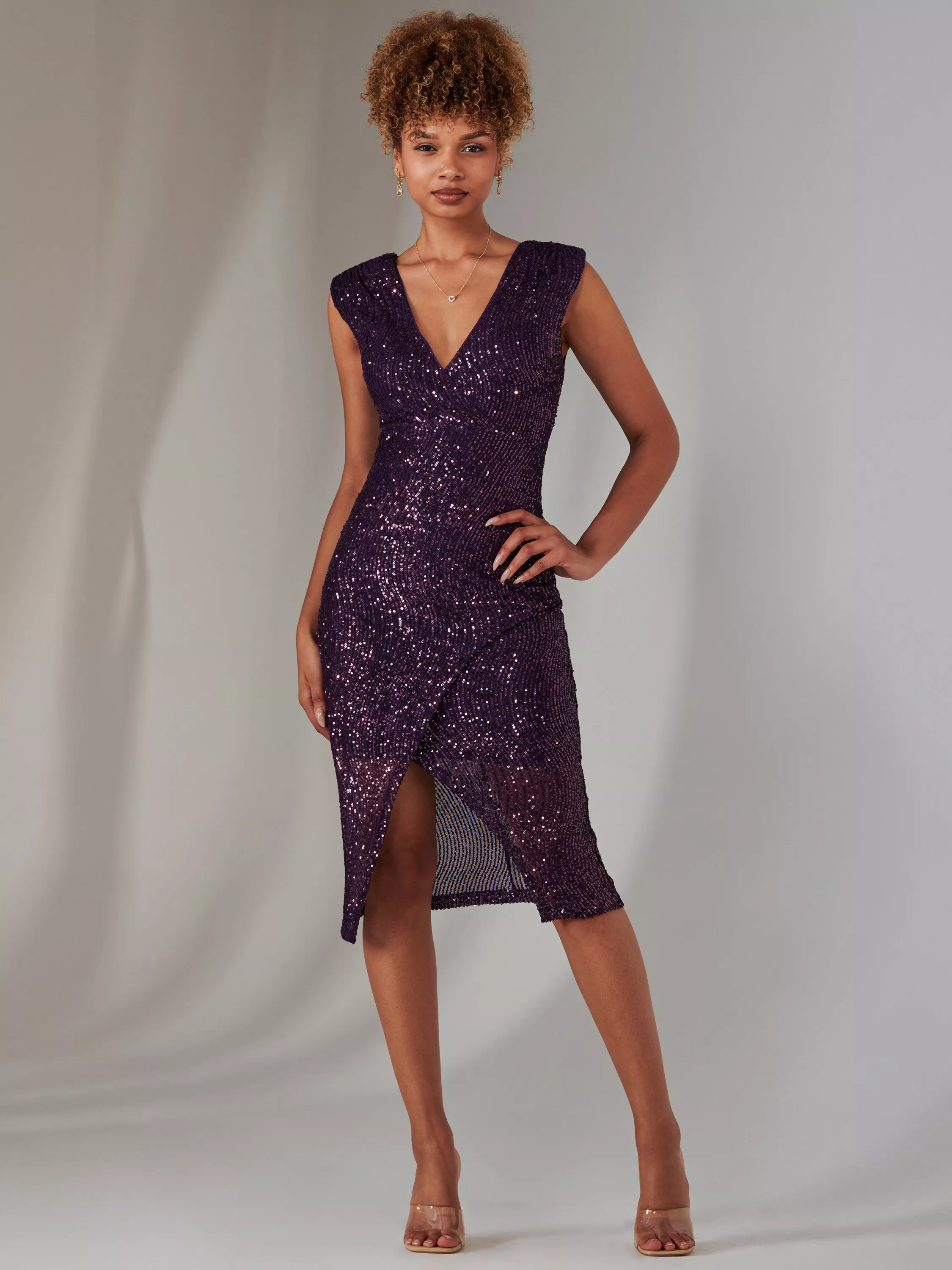 Jolie moi purple dress sale