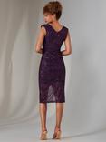 Jolie Moi Deja Sequin Midi Dress, Dark Purple