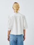 AND/OR Embroidered Cutwork Scallop Top, White