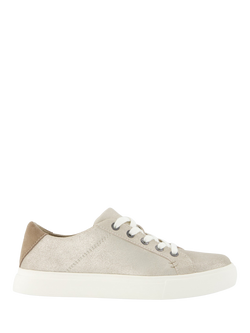 TOMS Kameron Metallic Leather Trainers, Champagne, Champagne