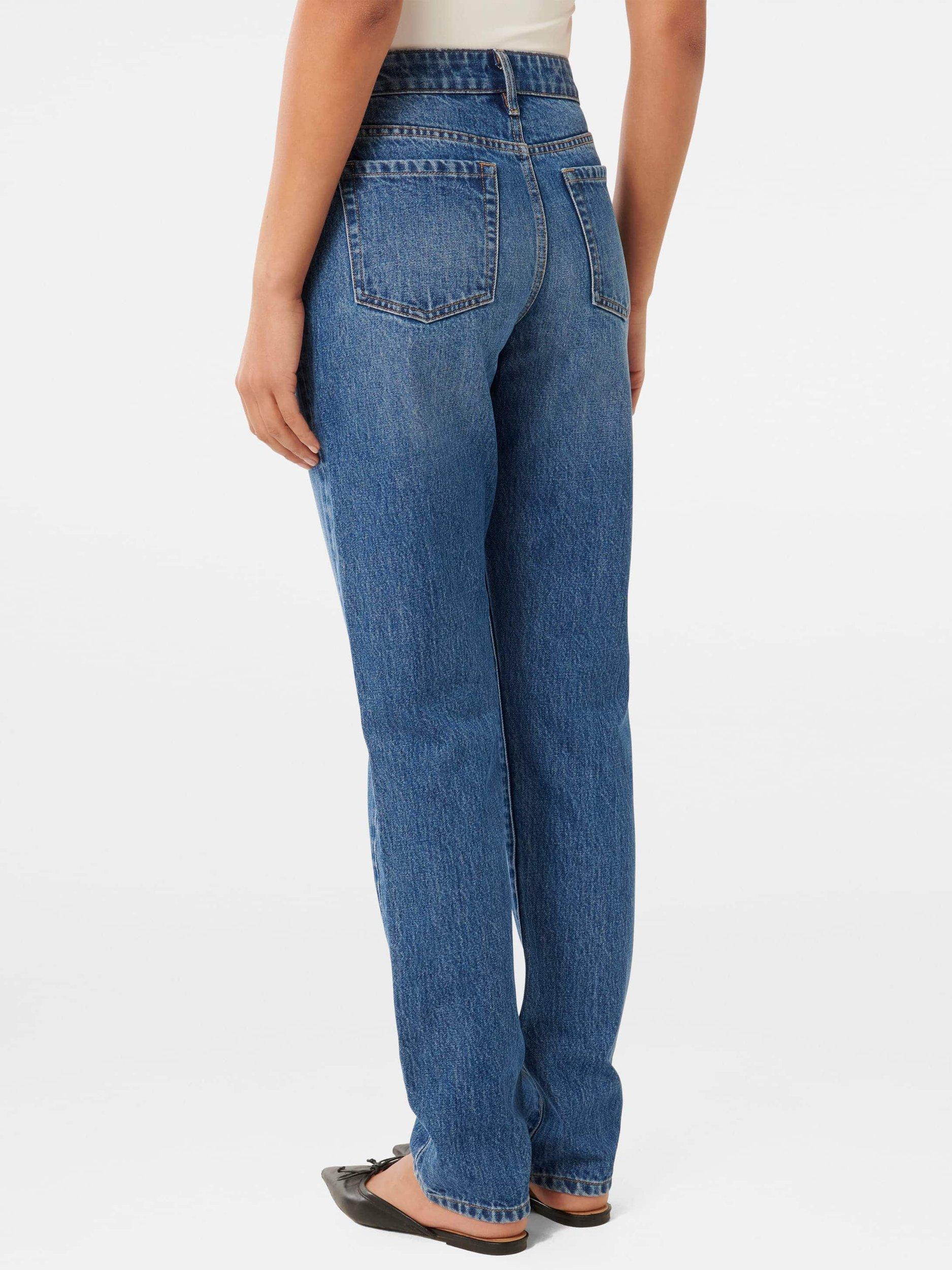 Product image 2 of 5, which shows Forever New Paris Slim Straight Leg Jeans, Mid Wash, 4