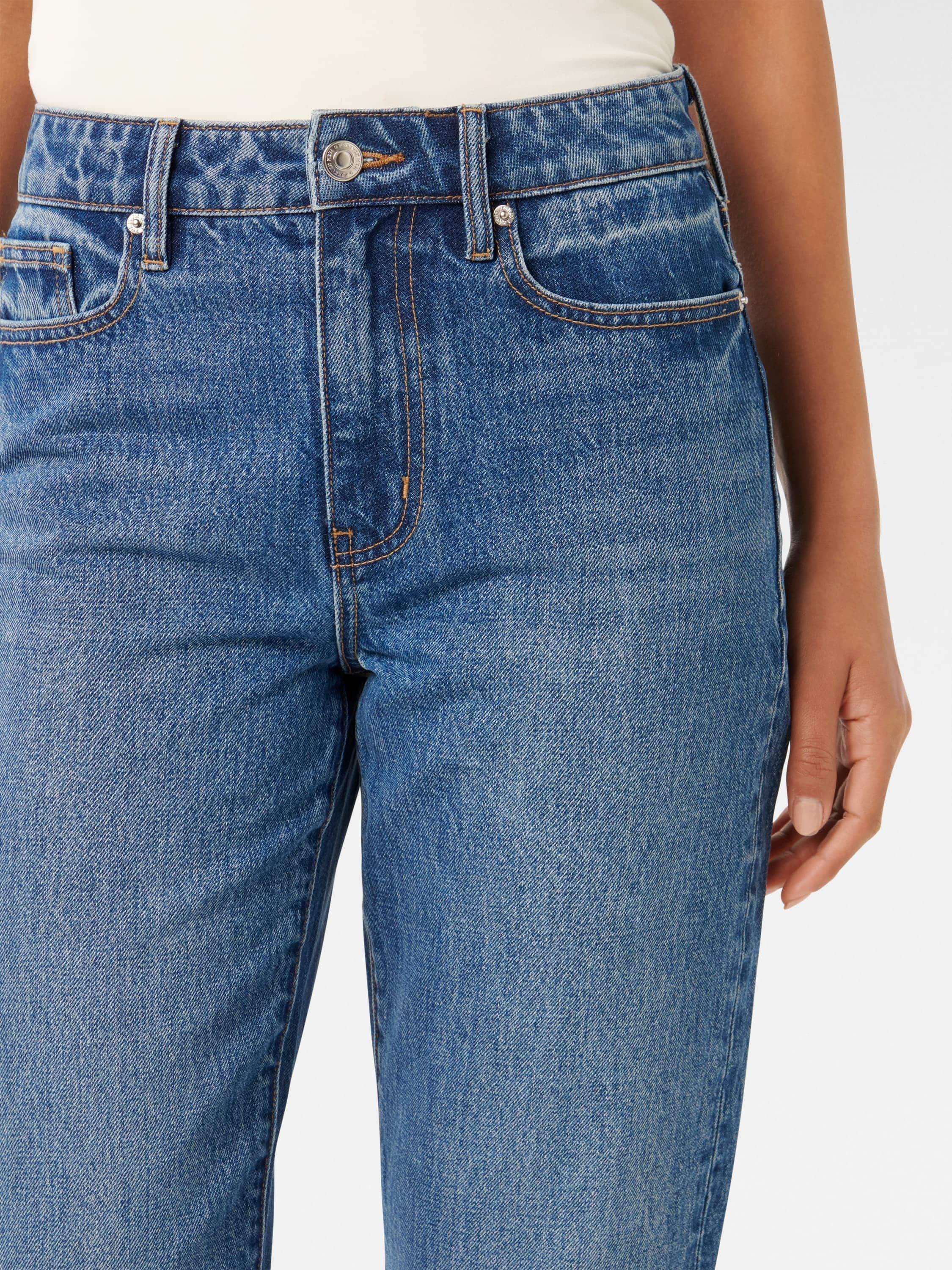 Product image 4 of 5, which shows Forever New Paris Slim Straight Leg Jeans, Mid Wash, 4