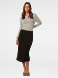 Forever New Camilla Crepe Midi Skirt, Black, Black