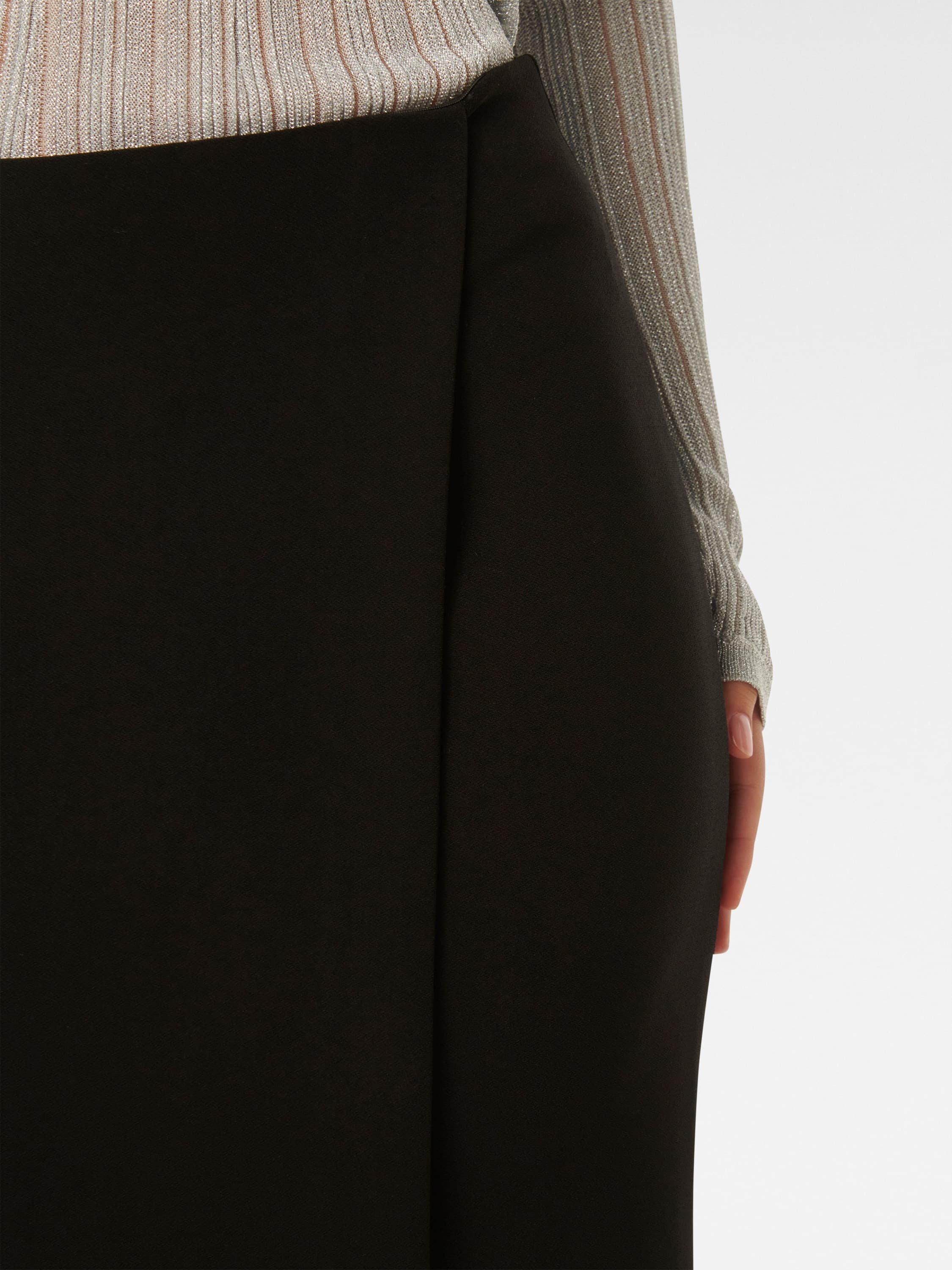 Product image 4 of 5, which shows Forever New Camilla Crepe Midi Skirt, Black, 4