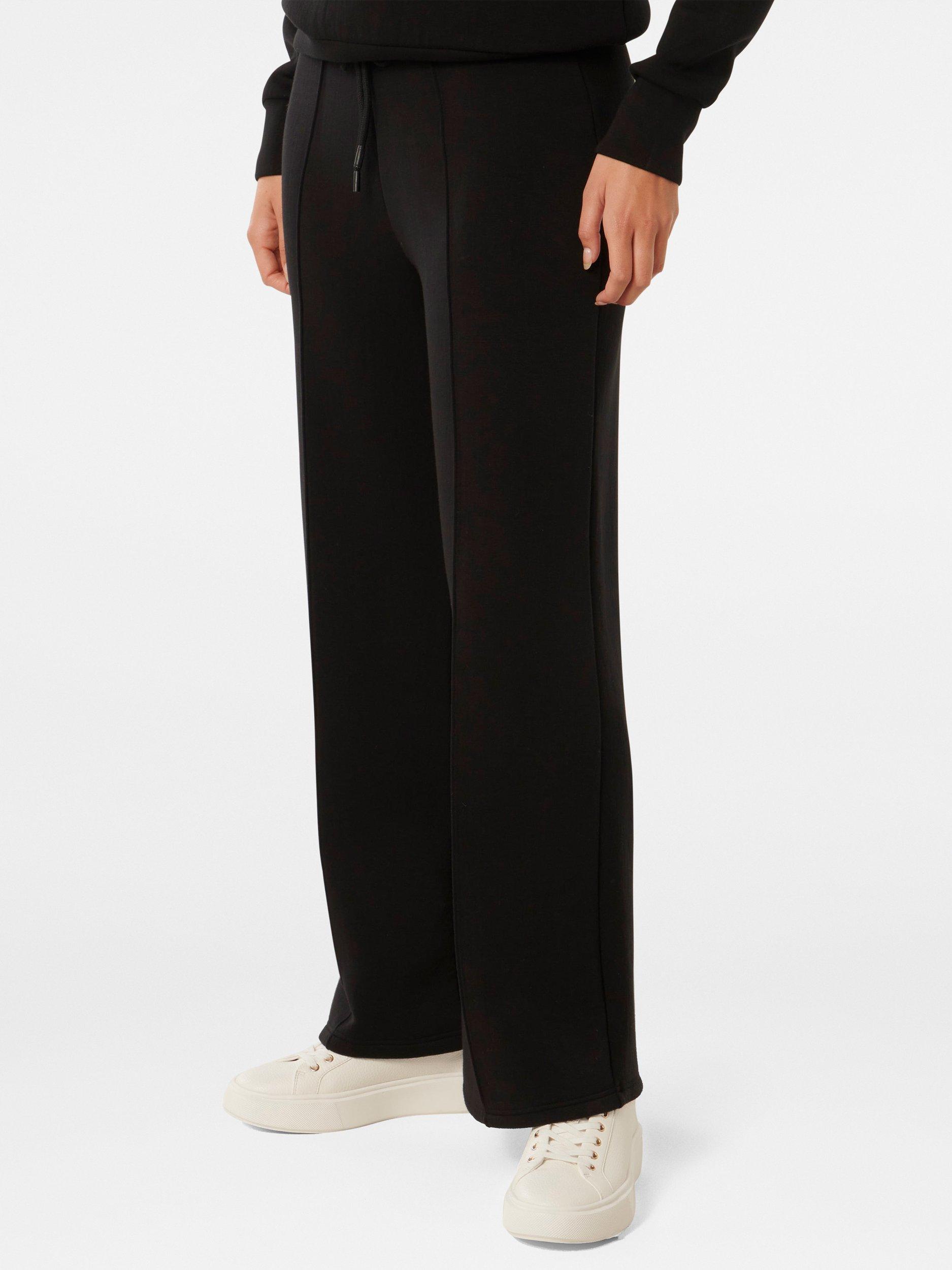 Product image 3 of 5, which shows Forever New Tiana Wide Leg Joggers, Black, XXS
