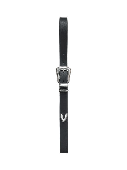 Nudie Jeans Western Leather Belt, Dark Brown, Black
