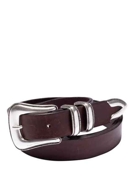 Nudie Jeans Western Leather Belt, Dark Brown, Dark Brown