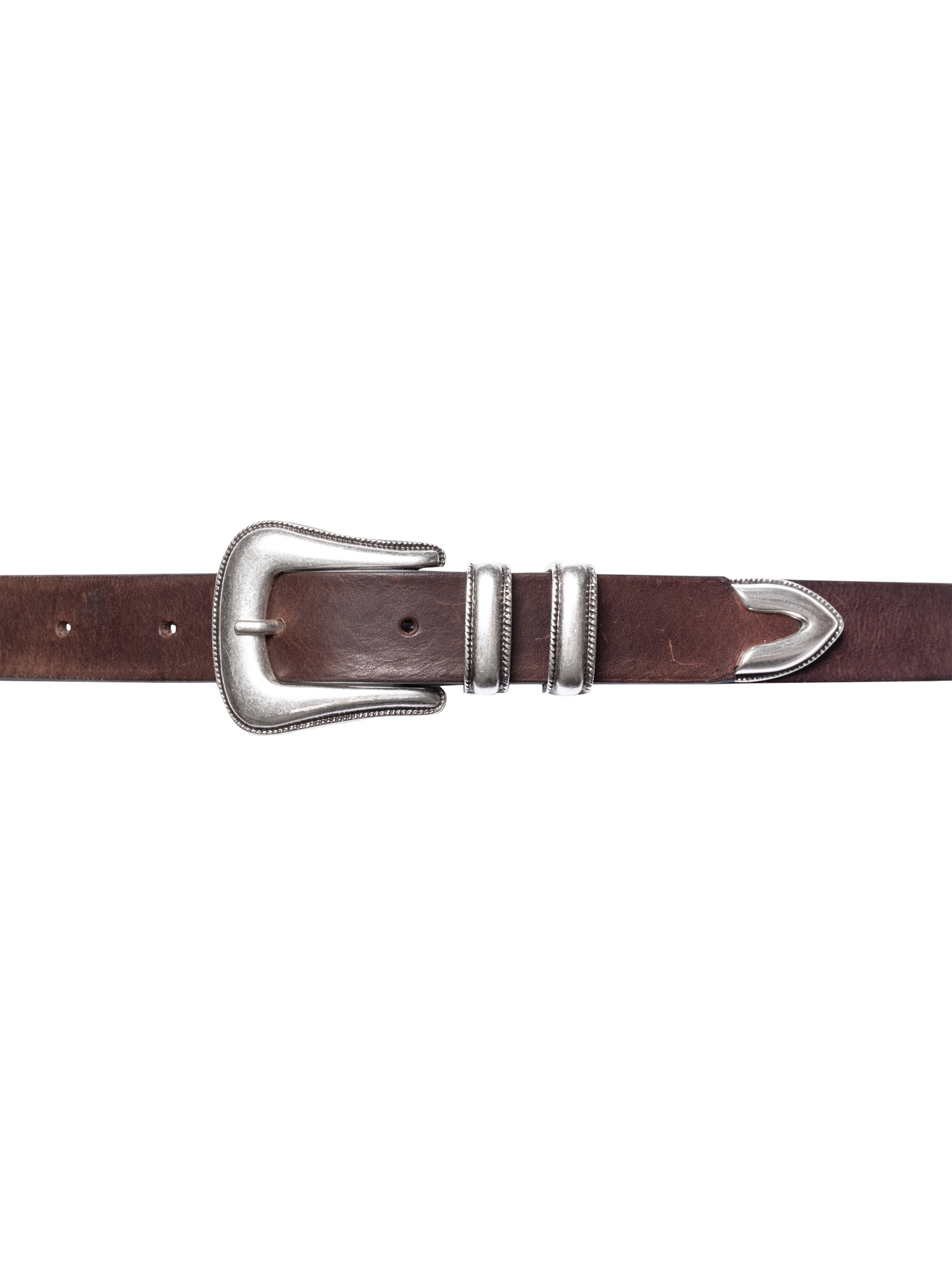Product image 3 of 4, which shows Nudie Jeans Western Leather Belt, Dark Brown, S