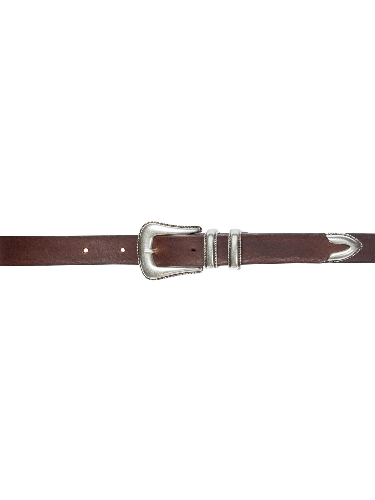 Product image 4 of 4, which shows Nudie Jeans Western Leather Belt, Dark Brown, S