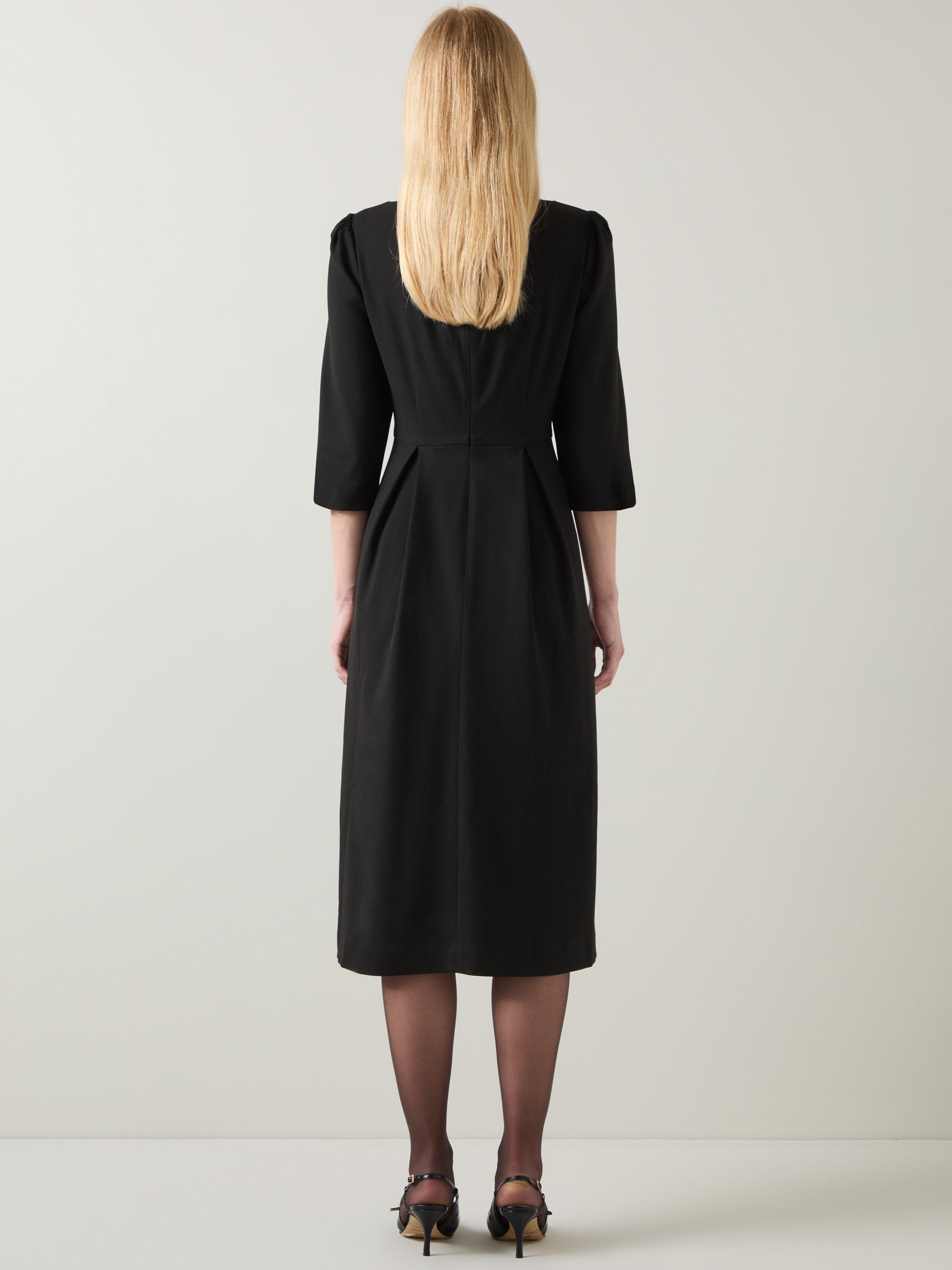 Product image 3 of 5, which shows L.K.Bennett Halina A-Line Dress, Black, 6