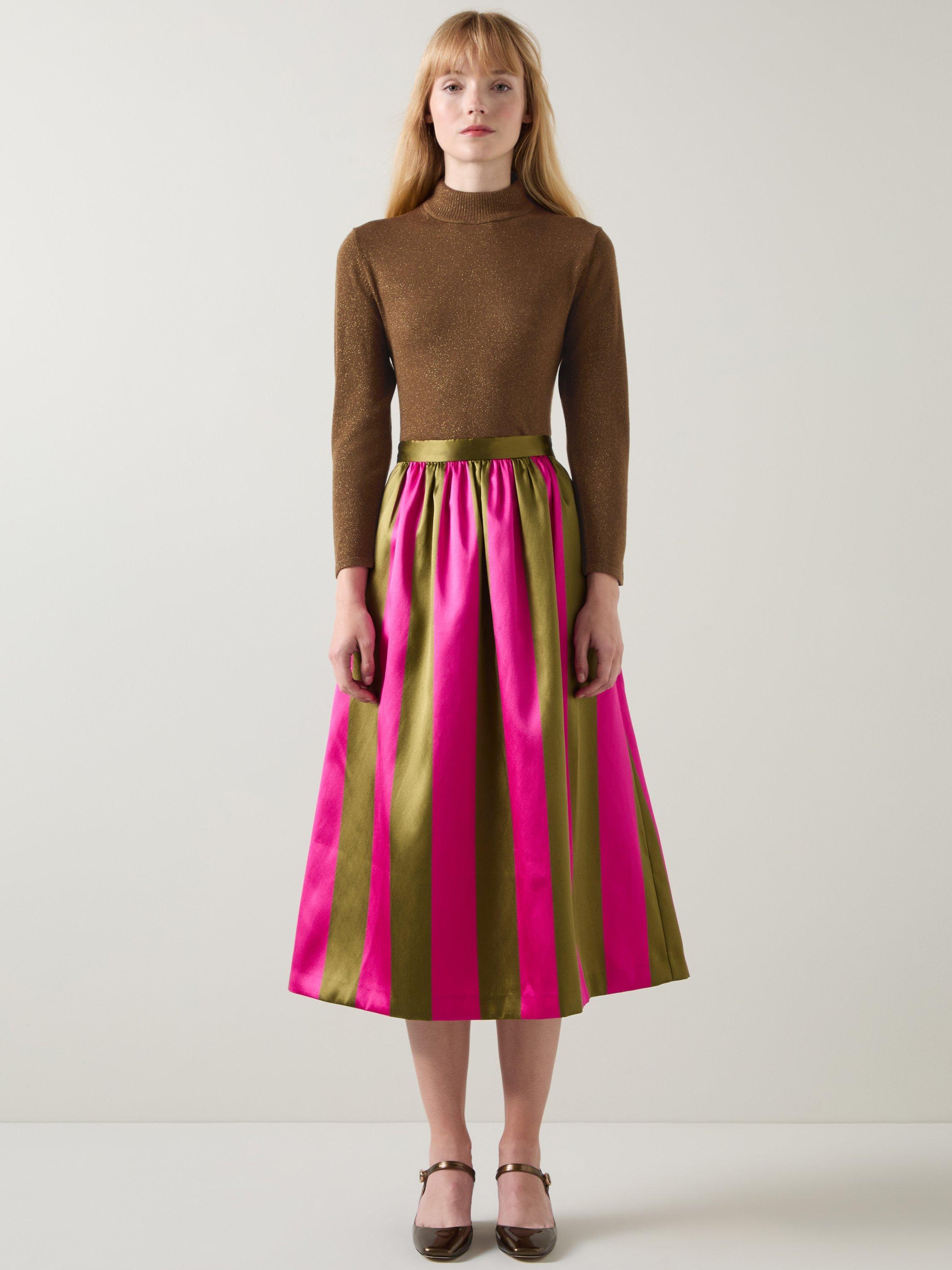 Product image 1 of 5, which shows L.K.Bennett Sadie Merino Wool Rich Jumper, Olive, S