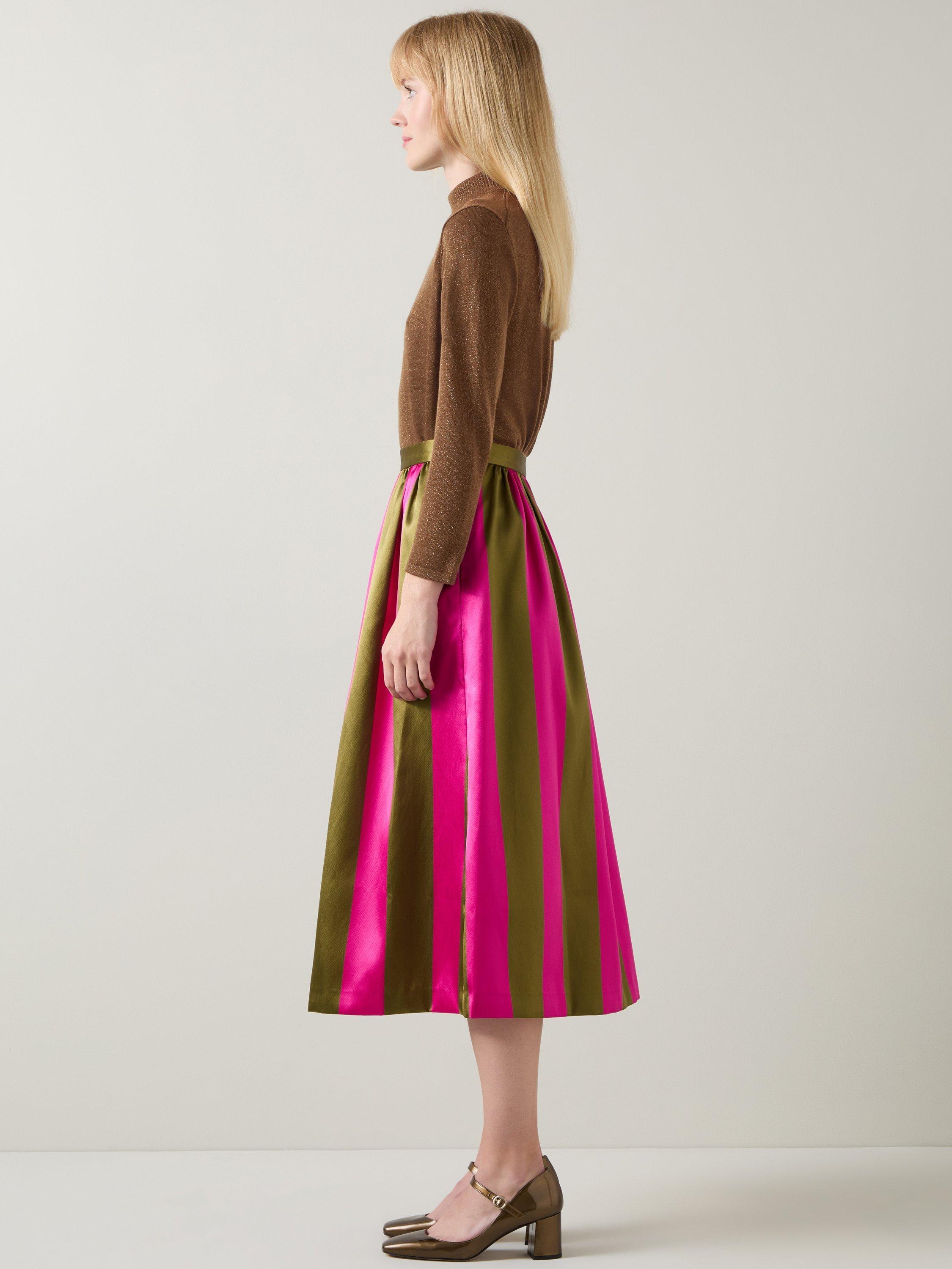 Product image 2 of 5, which shows L.K.Bennett Sadie Merino Wool Rich Jumper, Olive, S