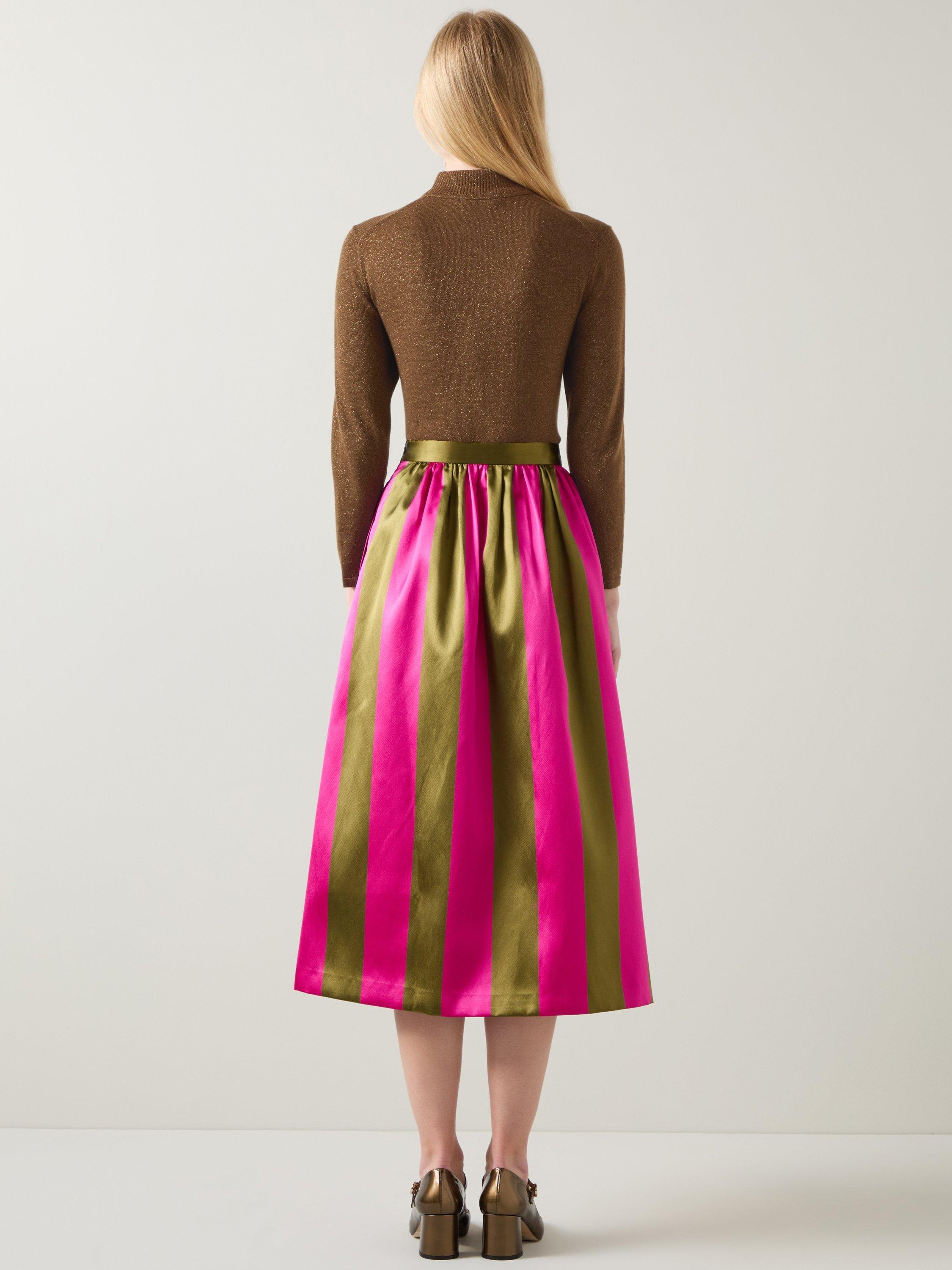 Product image 3 of 5, which shows L.K.Bennett Sadie Merino Wool Rich Jumper, Olive, S