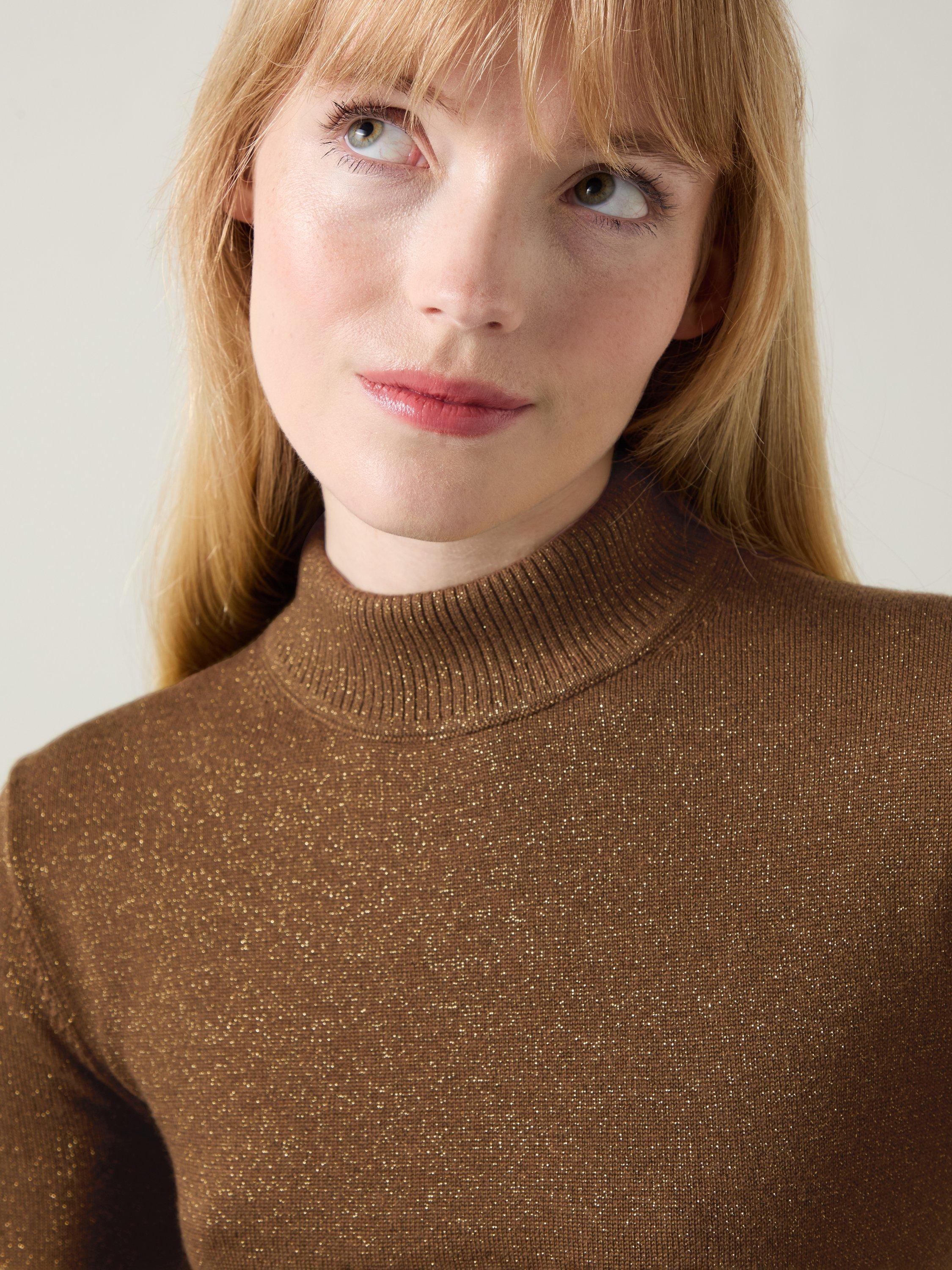 Product image 5 of 5, which shows L.K.Bennett Sadie Merino Wool Rich Jumper, Olive, S