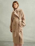 Reiss Petite Prim Wool Rich Coat, Neutral