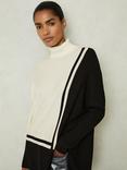 Reiss Sophia Colour Block Roll Neck Jumper