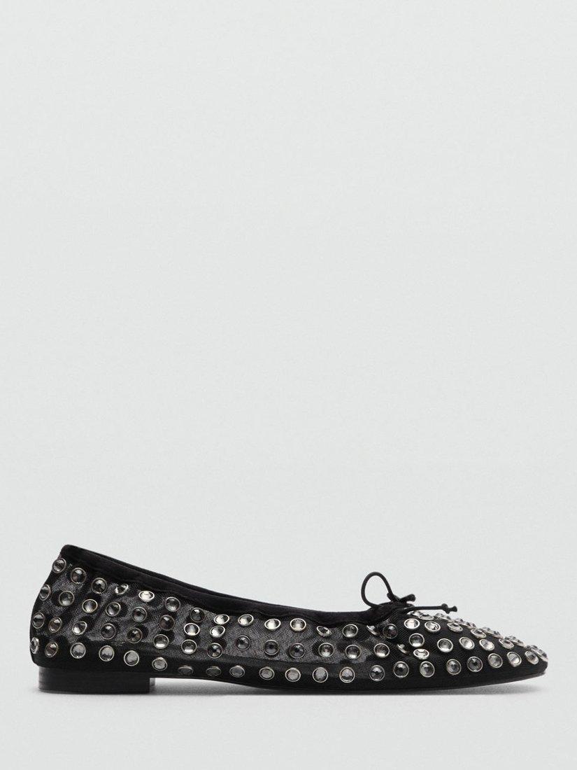 Mango Chati Embellished Ballerina Pumps