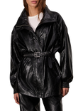 rag & bone Monica Faux Leather Coat, Black