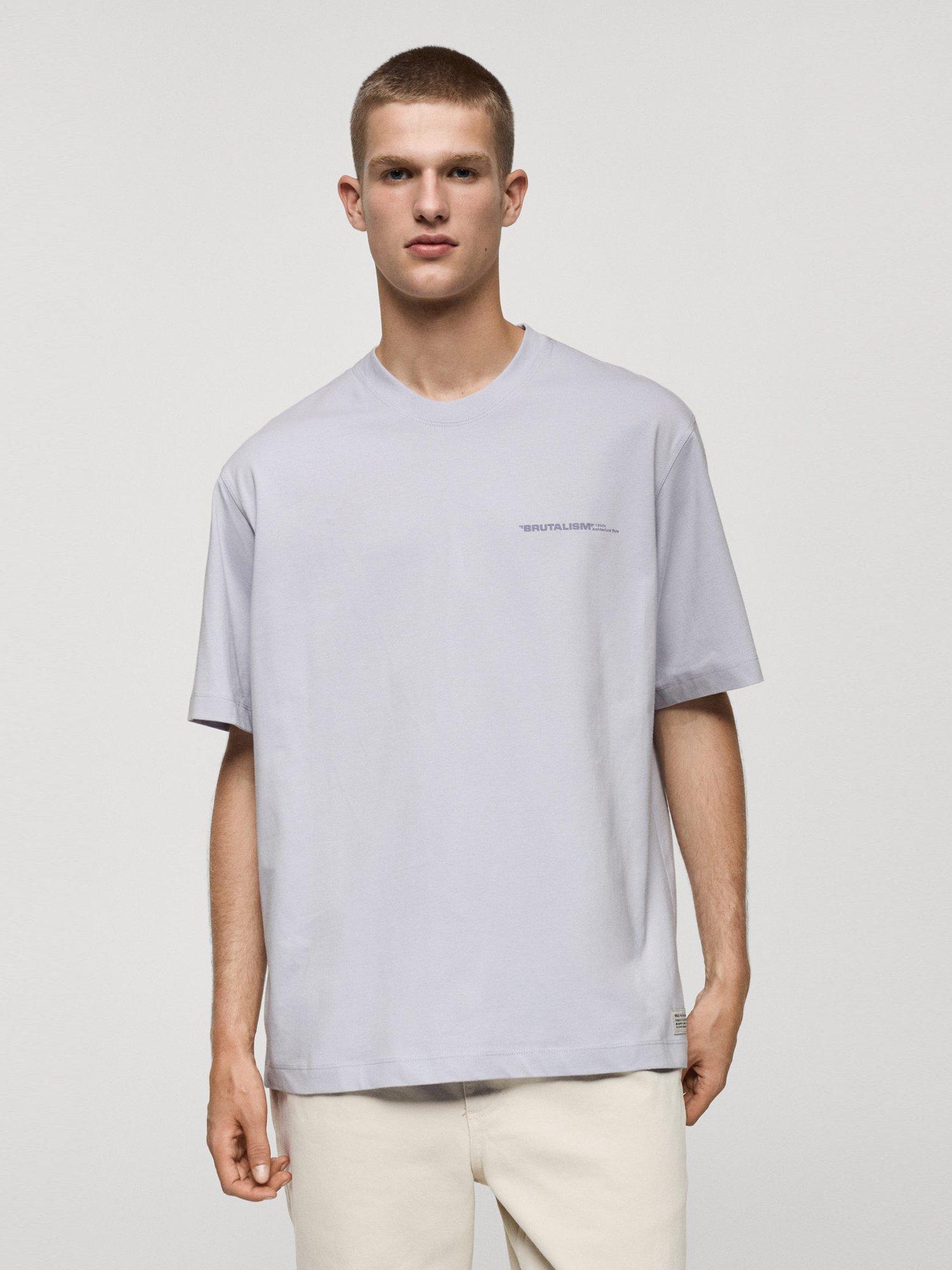 Mango Defol Cotton Tee, Lt-Pastel Purple