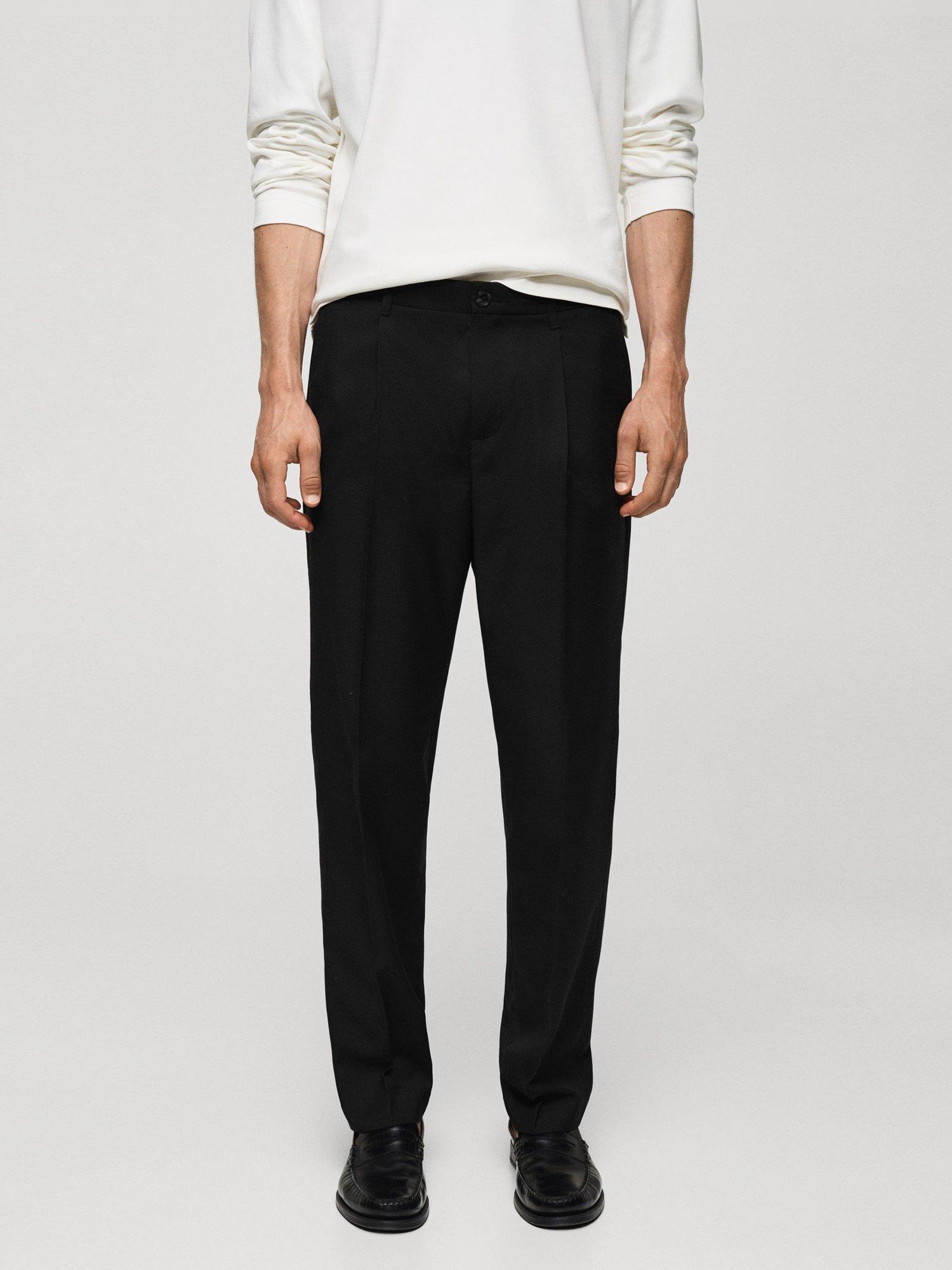 Mango Aaron Trousers, Black