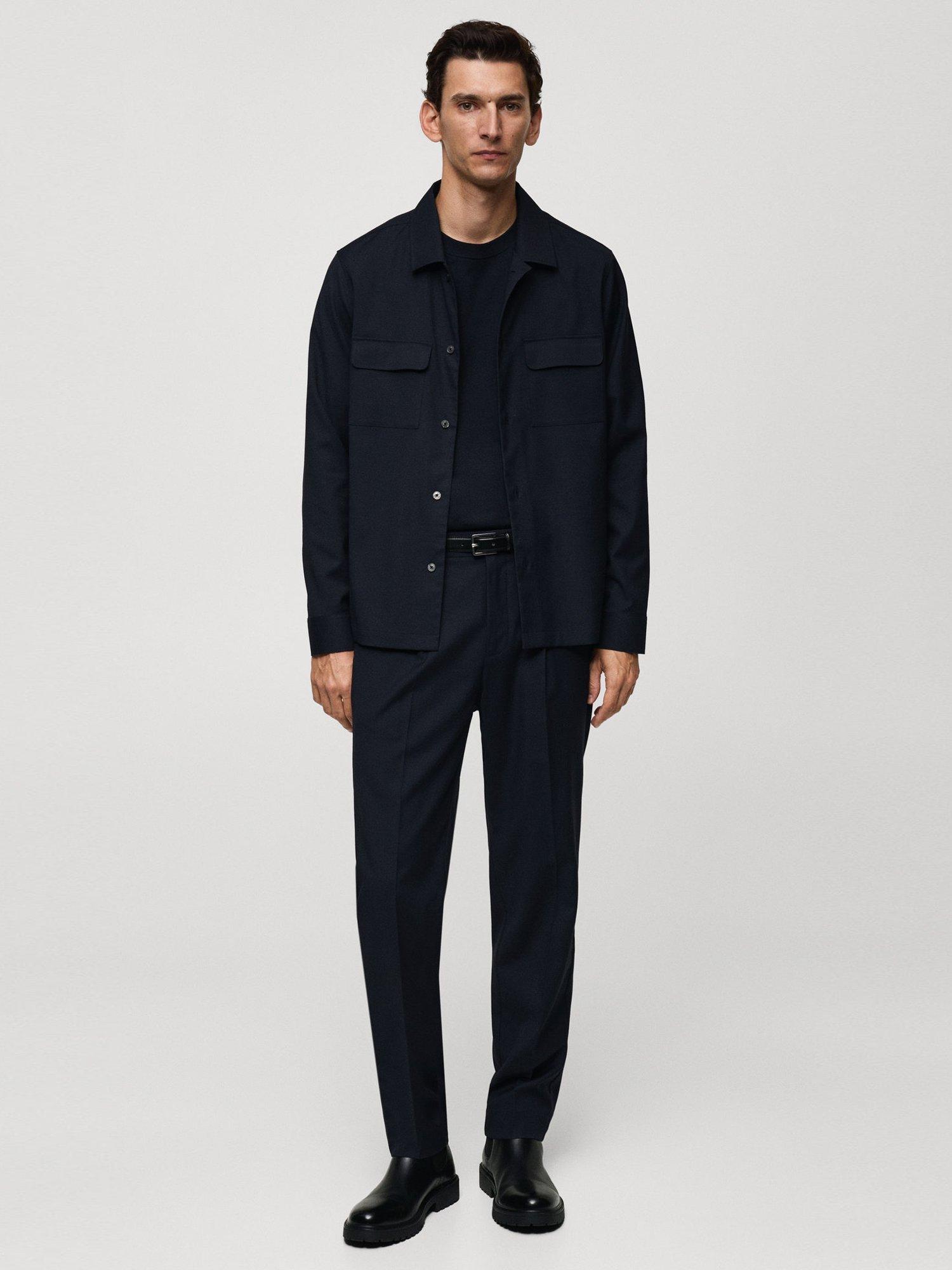 Mango Marius Slim Fit Trousers Navy