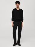 Mango Nicco Regular Fit Trousers, Black