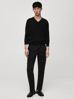 Mango Nicco Regular Fit Trousers - view 2, Black