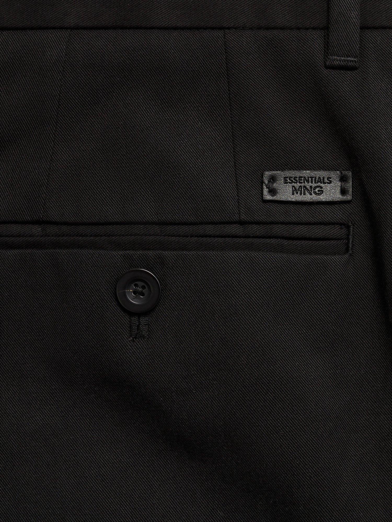 Product image 5 of 8, which shows Mango Nicco Regular Fit Trousers, Black, 30