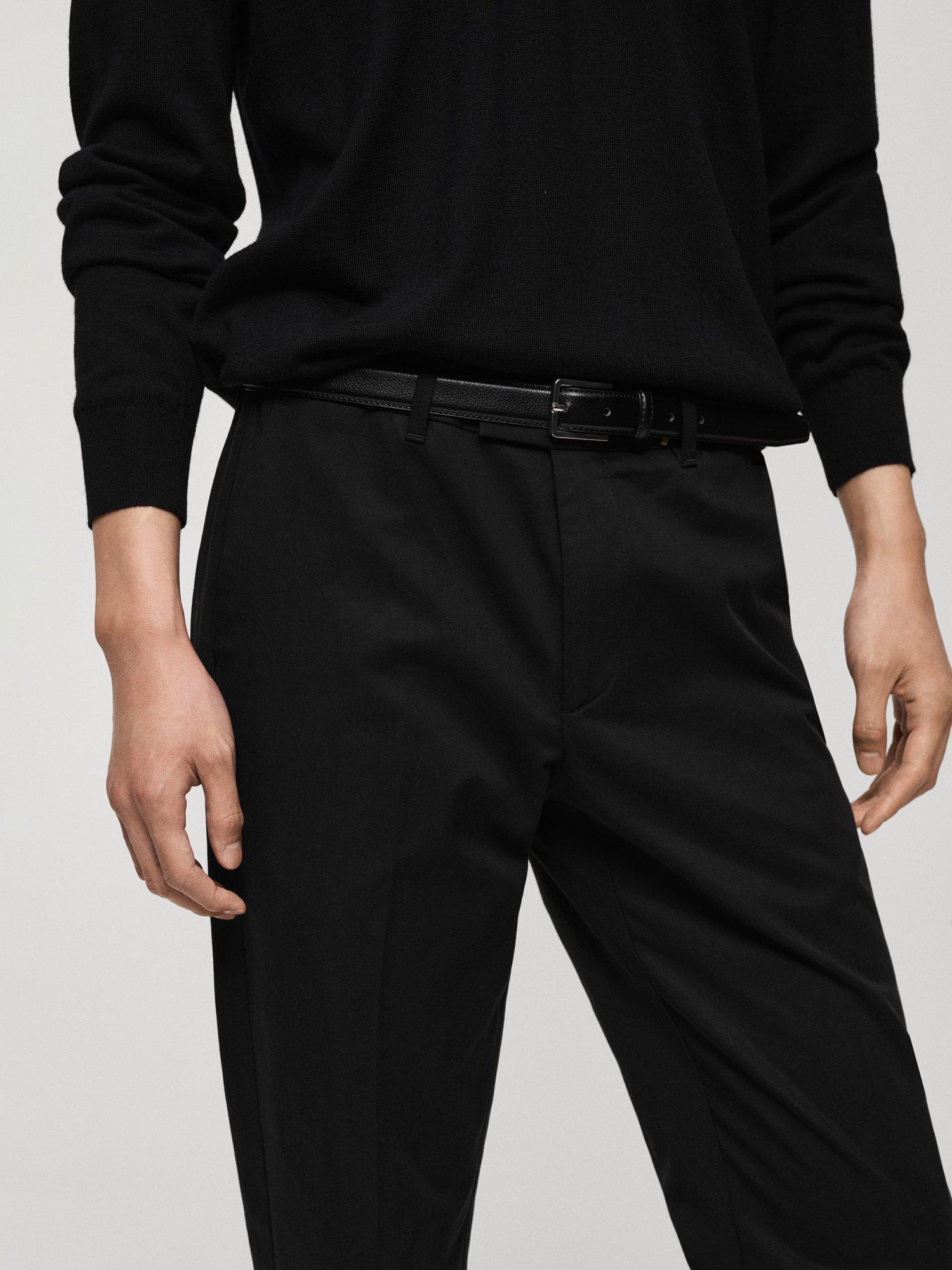 Product image 6 of 8, which shows Mango Nicco Regular Fit Trousers, Black, 30