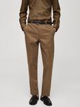 Mango Nicco Regular Fit Trousers, Brown