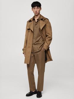 Mango Nicco Regular Fit Trousers - view 2, Brown