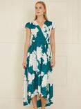 Yumi Blossom Wrap Midi Dress, Green