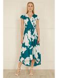 Yumi Blossom Wrap Midi Dress, Green