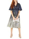 Yumi Ombre Sequin Midi Wrap Dress