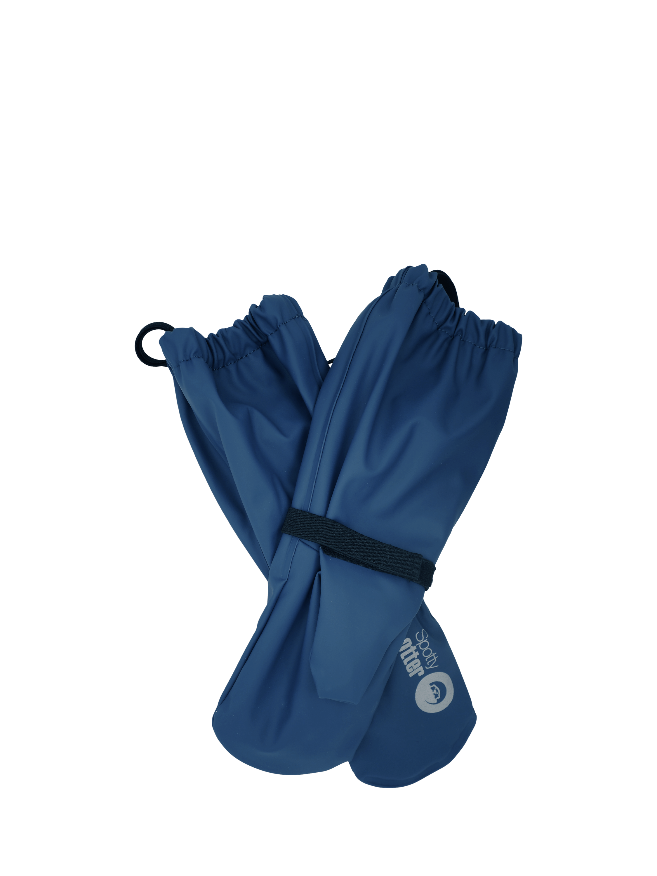Product image 1 of 4, which shows Spotty Otter Kids' Forest Ranger Waterproof Mittens, Navy, 1-2 years