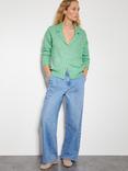 Monsoon Cora Collar Cardigan, Green